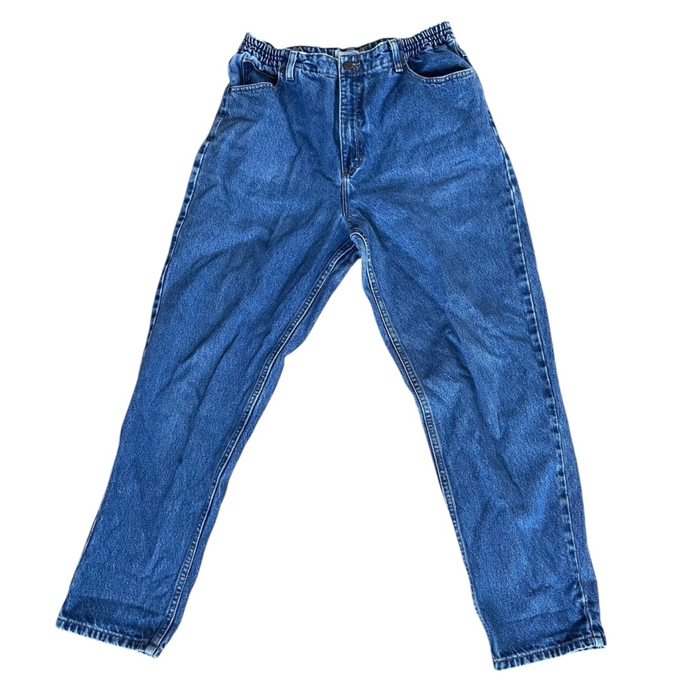 L.L. Bean High Waisted Medium Wash Straight Jeans Size 14 Women